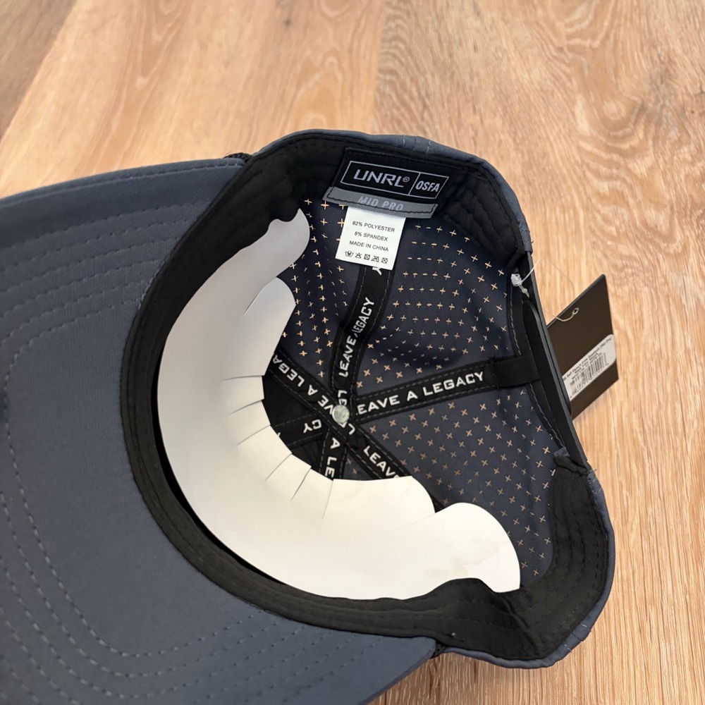 NWT UNRL Golf Script Rope SnapBack Mid Pro Gray Hat Adjustable Golf Spring Club - Picture 5 of 6